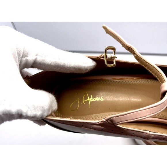 J Adams Mary Jane size 10 Kym High Heel Shoes Wing Tip Pink White 1950s Oxford - Picture 2 of 13